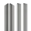 Profilé de fintion + 1 profilé d'angle intérieur H.255 x l.2,3 cm, aluminium, argent, Schulte Deco Design vendu par 2