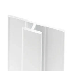 Profilé de jonction H.255 x 3,3 cm, aluminium, blanc brillant, Schulte Deco Design