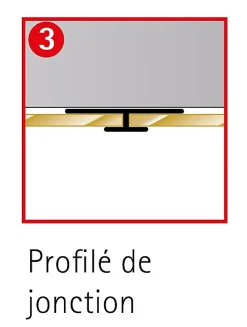 Profilé de jonction H.255 x 3,3 cm, aluminium, blanc brillant, Schulte Deco Design