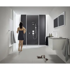 Pulsify Select S Set de douche 105 3 jets Relaxation avec barre C 90 cm blanc mat HANSGROHE 24170700