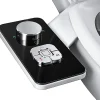 Pulvérisateur bidet non électrique, double buses autonettoyantes, nettoyage avant/arrière, bouton réglable eau froide.