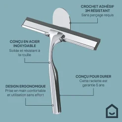 Raclette de douche + support chromé Cavally GoodHome