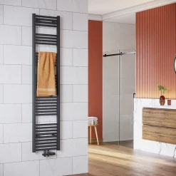 Radiateur à eau chaude SIRHONA Salle de bain Sèche-serviettes 1800x400x30mm - Vertical -Gris