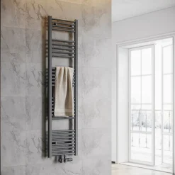 Radiateur à eau chaude SIRHONA Salle de bain Sèche-serviettes 1600x400x30mm - Vertical - Gris