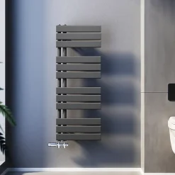 Radiateur à eau chaude SIRHONA Salle de bain Sèche-serviettes 1000x400x62mm - Vertical -Gris