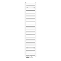 Radiateur de Salle de Bain - 300 x 1800 mm - Blanc - Droit avec Raccordement Central