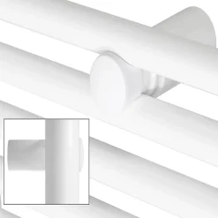 Radiateur de Salle de Bain - 300 x 1800 mm - Blanc - Droit avec Raccordement Central