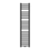 Radiateur de Salle de Bain Design Sahara, 300 x 1800 mm, Noir Mat, Forme Droit