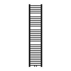 Radiateur de Salle de Bain Design Sahara, 300 x 1800 mm, Noir Mat, Forme Droit