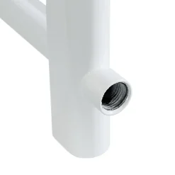 Radiateur de Salle de Bain, 600 x 1200 mm, en Acier, Blanc, Forme Droite