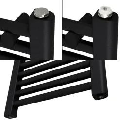Radiateur de Salle de Bain Design Sahara, 300 x 800 mm, Noir Mat, Forme Droite