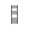 Radiateur de Salle de Bain Design Sahara, 400 x 1200 mm, Noir Mat, Forme Droite