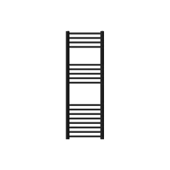 Radiateur de Salle de Bain Design Sahara, 400 x 1200 mm, Noir Mat, Forme Droite