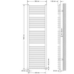 Radiateur Electrique avec Elément Chauffant 1200W