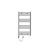 Radiateur Electrique Sahara 500x800 mm, Chrome, Sèche-Serviettes en Panneau, Raccordement Latéral Courbé, Barre Chauffante