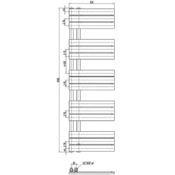 Radiateur et sèche-serviettes design D16G gris anthracite, raccord gauche ou droite - 160x50cm, Sans kit de connexion