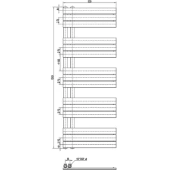 Radiateur et sèche-serviettes design D16W, raccord gauche ou droite - blanc - 160x60cm, Sans kit de connexion