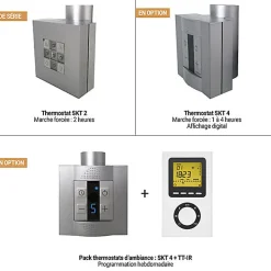 Radiateur électrique cuivre - (HxL) 1600x440mm - 1000 Watt - 1000 Watt - SHE1600-440VE8BCO