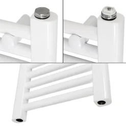 Radiateur salle de bain 500x1800 mm blanc recordement central sèche-serviettes