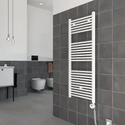 Radiateur Sèche-Serviettes Électrique Avec Thermostat Réglable 50X150 Blanc