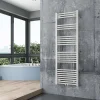 Radiateur sèche-serviettes 150x50cm design de salle de bain en laiton - Blanc - R18W - Sans porte-serviette ni kit de connexion