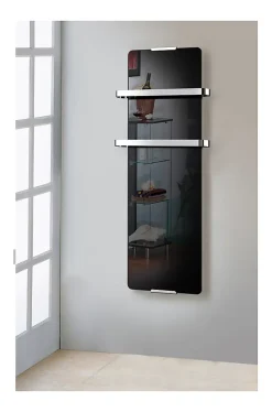 Radiateur Sèche-serviettes électrique design Noir 1200W Chemin Arte