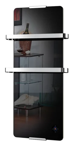 Radiateur Sèche-serviettes électrique Thermostat électronique Noir 900W Chemin Arte