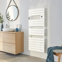 Radiateur sèche-serviettes connecté Adelis avec soufflerie 1500W Anthracite - ATLANTIC - 861552