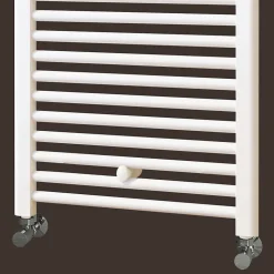 Radiateur sèche-serviettes circuit de chauffage 80 cm x 50 cm finition BLANC brillant en acier Kibath