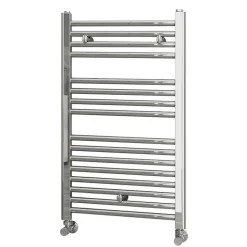 Radiateur sèche-serviettes circuit de chauffage 80 cm x 50 cm finition chrome poli en acier Kibath