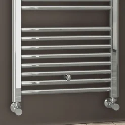 Radiateur sèche-serviettes circuit de chauffage 80 cm x 50 cm finition chrome poli en acier Kibath