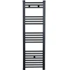 Radiateur sèche-serviettes eau chaude CODA 120 x 40 cm noir mat