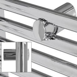 Radiateur Sèche-Serviettes Sahara - 400 x 1200 mm - Chrome - Connexion Latéral - sans Kit de Raccordement