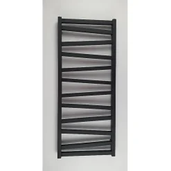 Radiateur sèche-serviettes eau chaude design CYRKA 119 x 50 cm noir mat