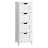 Rangement de salle de bain Blanc avec 4 tiroirs - L30 cm