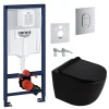Rapid SL pack WC bâti-support + WC suspendu sans bride Ceramia PixL avec abattant SoftClose + plaque (GRRCEPXBMT02-FR)