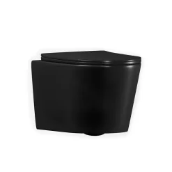 Rapid SL pack WC bâti-support + WC sans bride Ceramia avec abattant SoftClose + plaque noir mat (GRRCE14BMT01-FR)