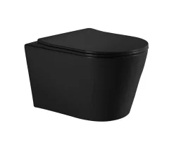 Rapid SL pack WC bâti-support + WC sans bride Ceramia avec abattant SoftClose + plaque noir mat (GRRCE14BMT01-FR)