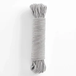 Rayen Corde à enfiler Corde en nylon Utilisation intérieure et extérieure Antidérapant 20 m de pose Gris