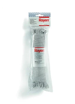 Rayen Corde à enfiler Corde en nylon Utilisation intérieure et extérieure Antidérapant 20 m de pose Gris