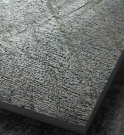 Receveur 120 x 90 cm HD en pierre naturelle gris grille excentrée