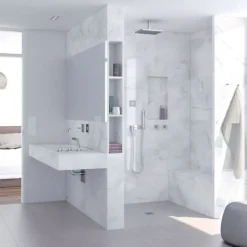 Receveur de douche à carreler 90 x 90 WEDI Fundo Primo carré écoulement centrée