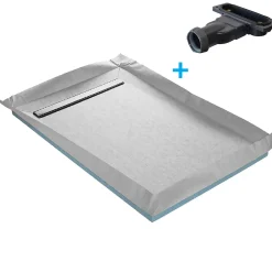 Receveur de douche à carreler caniveau 185 x 90 cm
