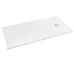Receveur de douche à poser l.90 x L.160 x H.3 cm blanc en mousse de polystyrène extrudé, Futurbath Gravity