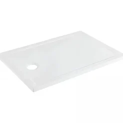 Receveur de douche à poser extra plat épaisseur 30mm céramique traditionnelle SANINDUSA Stepin 140x80 blanc