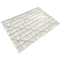 Receveur de douche SMC en fibre de verre effet pierre avec bonde inclus H. 2,6 cm 70 x 140 Blanche