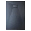 Receveur de douche SMC en fibre de verre effet pierre avec bonde inclus H. 2,6 cm 70 x 100 Noir