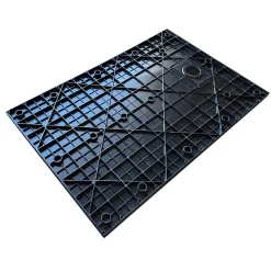 Receveur de douche SMC en fibre de verre effet pierre avec bonde inclus H. 2,6 cm 70 x 100 Noir