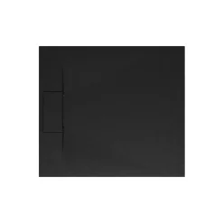 Receveur de douche 80 x 90 cm, effet pierre anthracite, Schulte