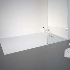 Receveur de douche 80 x 140 cm, effet pierre blanche, Schulte